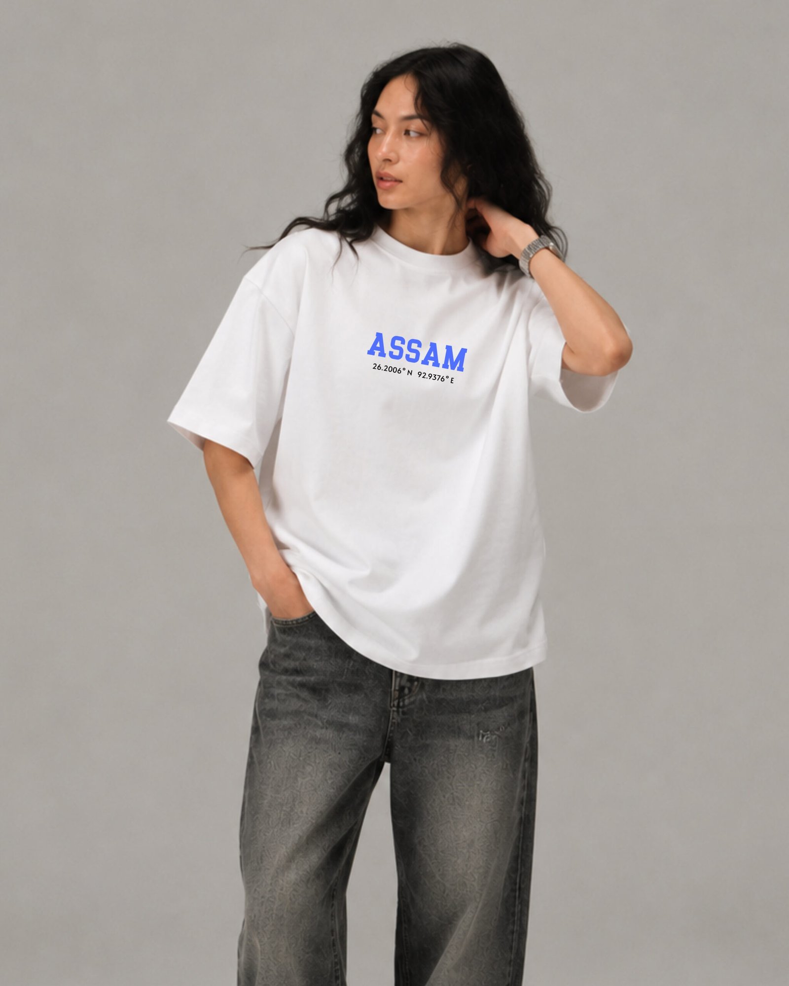 Assam Coordinates – Unisex White T-Shirt