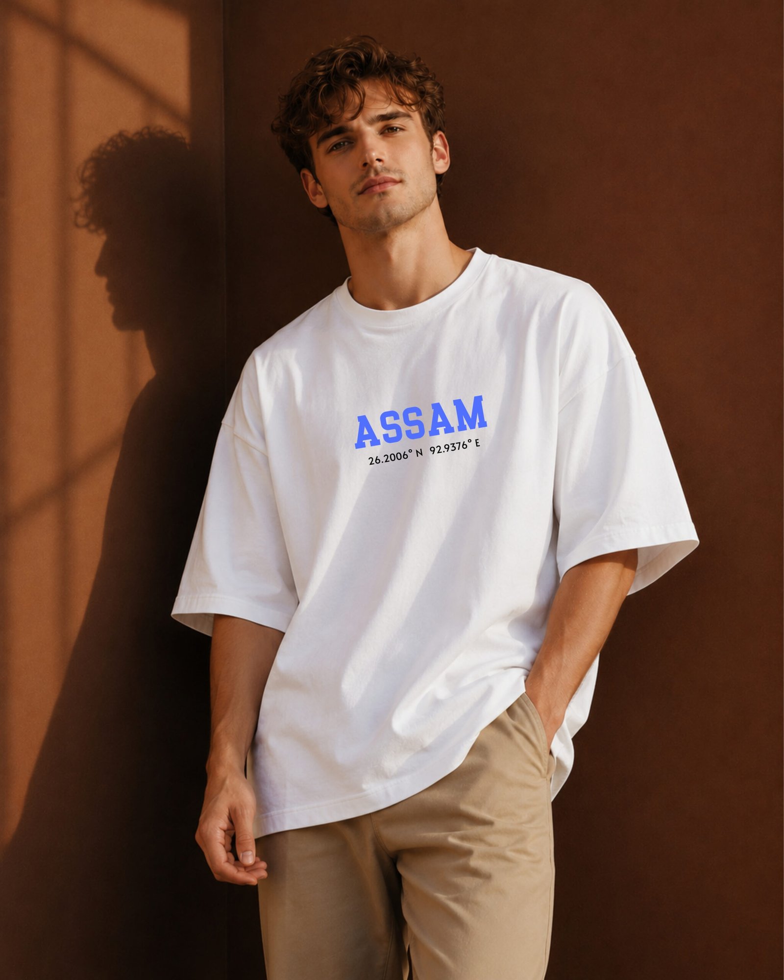 Assam Coordinates – Unisex White T-Shirt - Image 2