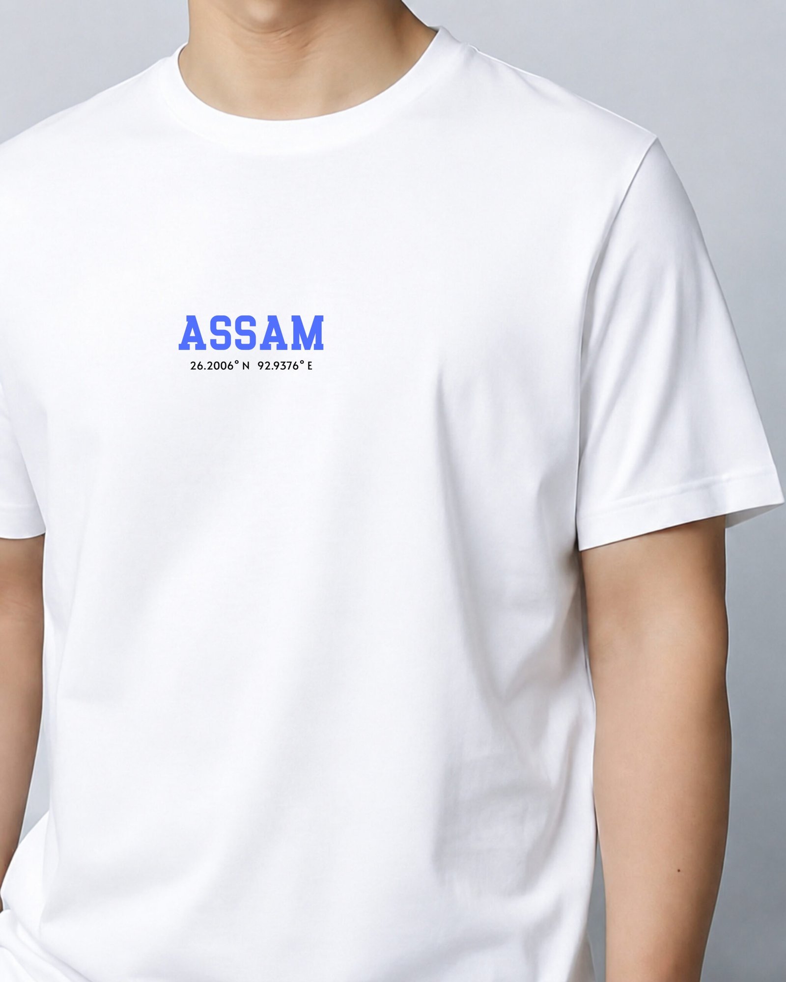 Assam Coordinates – Unisex White T-Shirt - Image 3