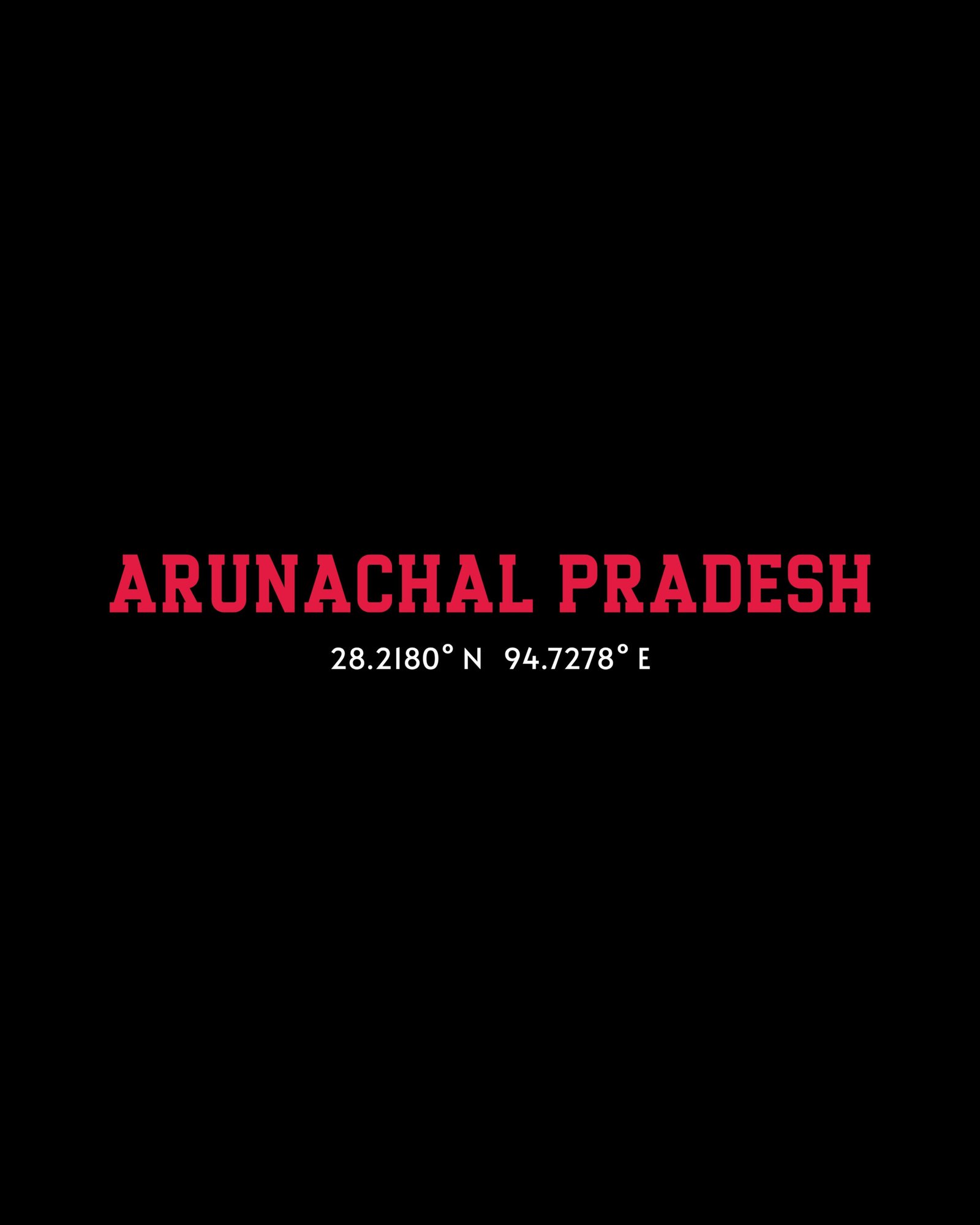 Arunachal Coordinates –Unisex Black T-Shirt - Image 4