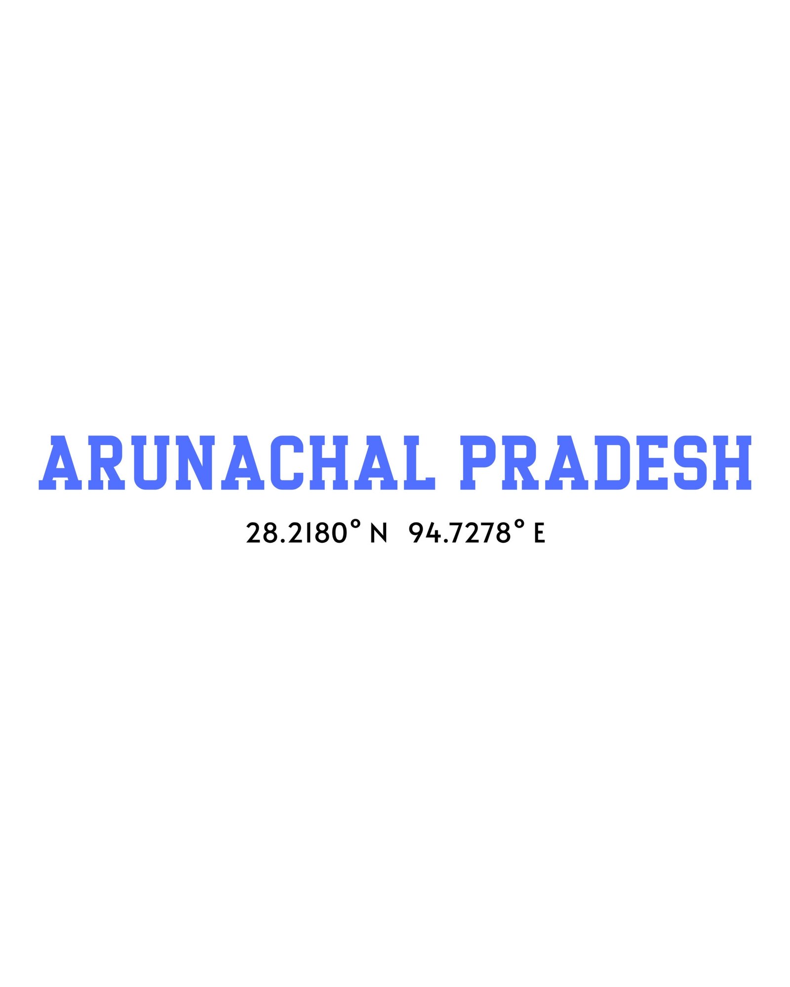 Arunachal Coordinates – Unisex White T-Shirt - Image 4