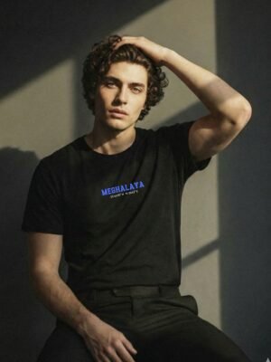 Meghalaya Coordinates – Unisex Black T-Shirt
