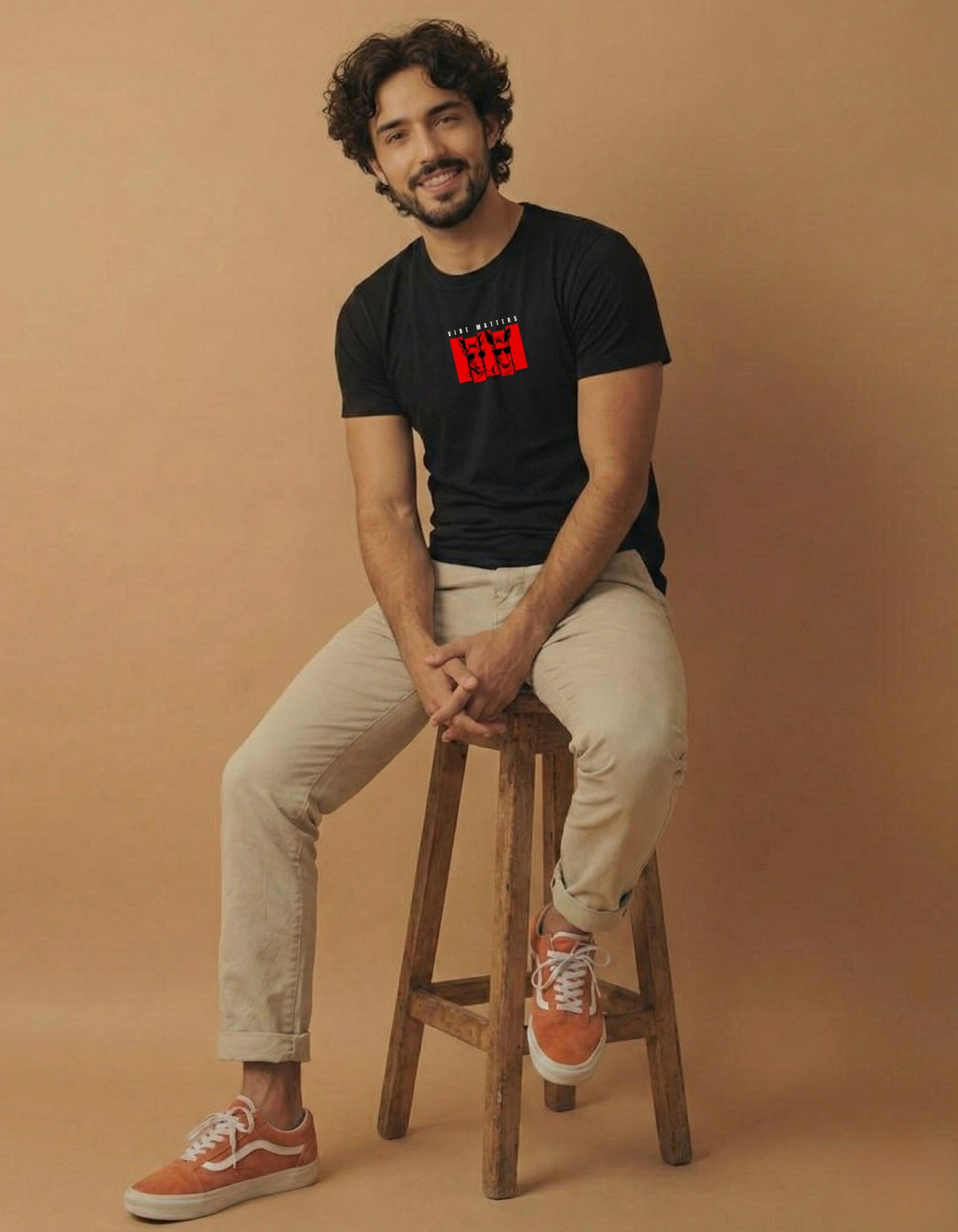 Vibe Matters – Black Minimal Tee