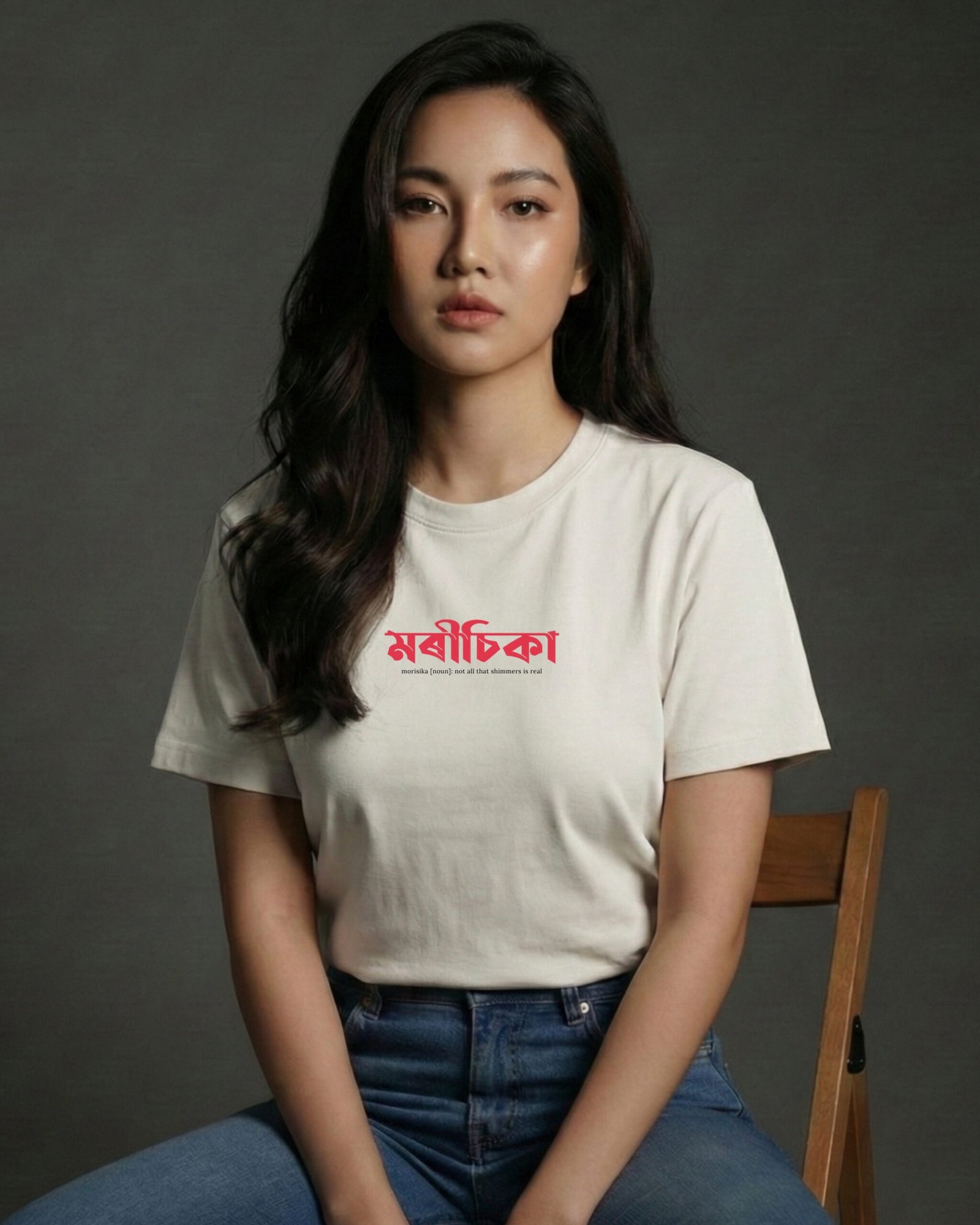 Assamese Vibes -White T-Shirt (Morisika)