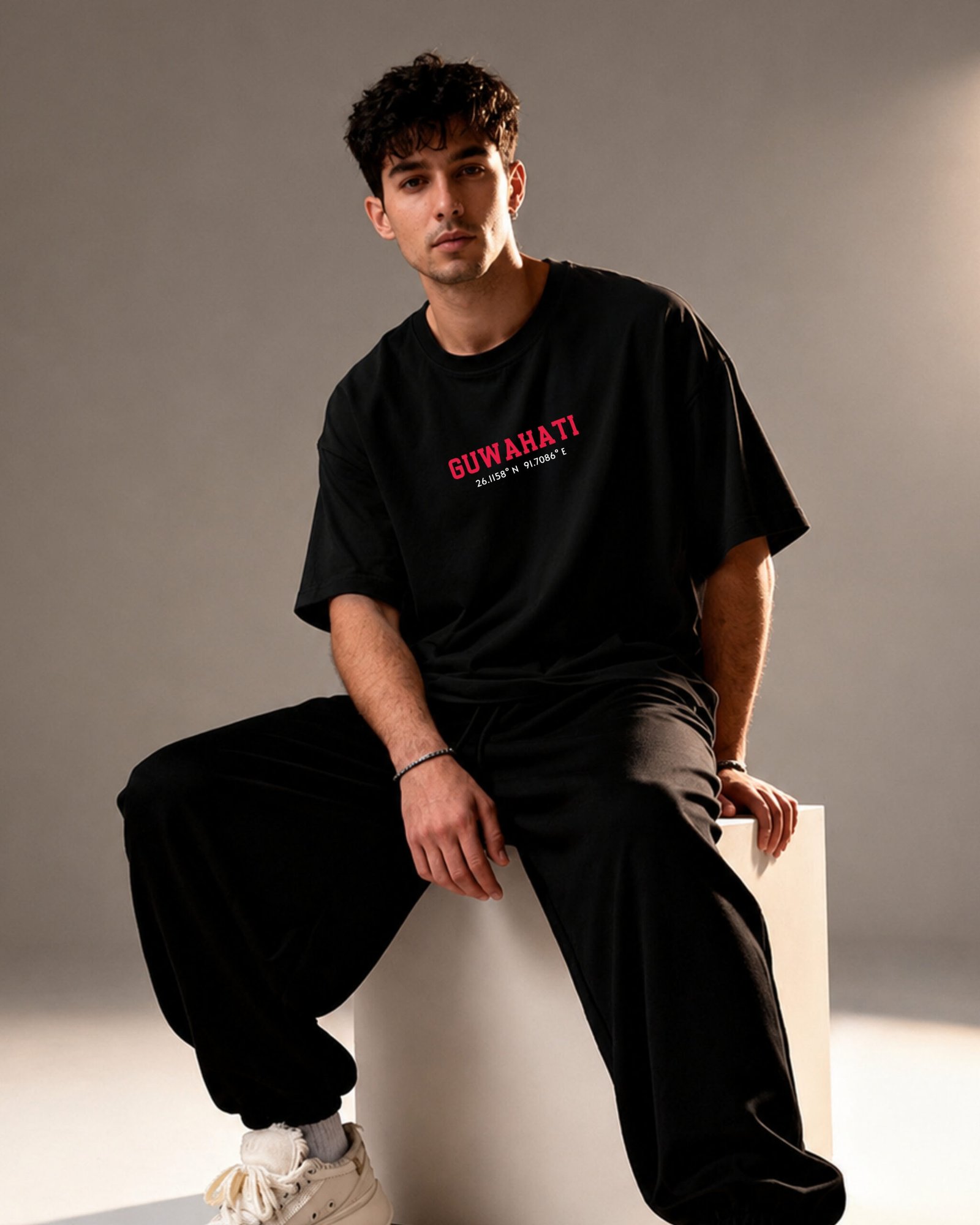 Guwahati Location – Regular Black T-Shirt