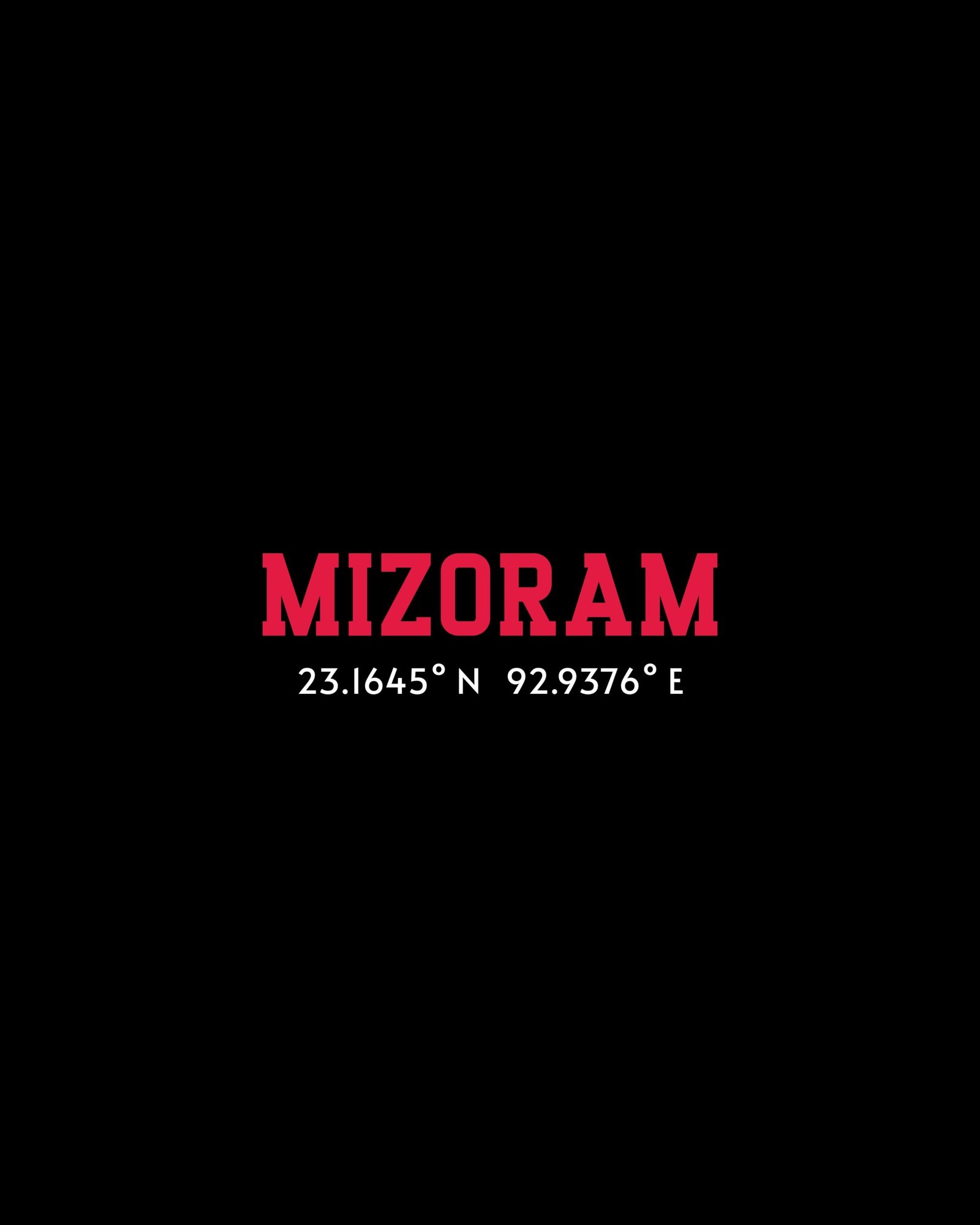 Mizoram Coordinates – Unisex Black T-Shirt - Image 3