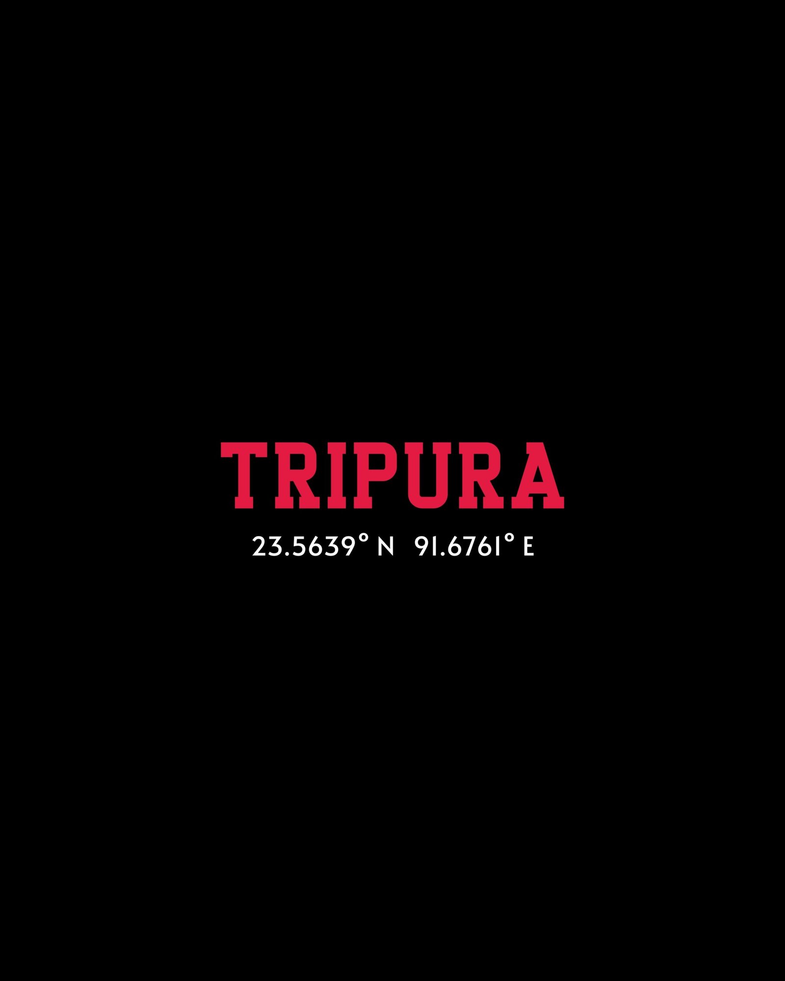 Tripura Coordinates – Unisex Black T-Shirt - Image 3