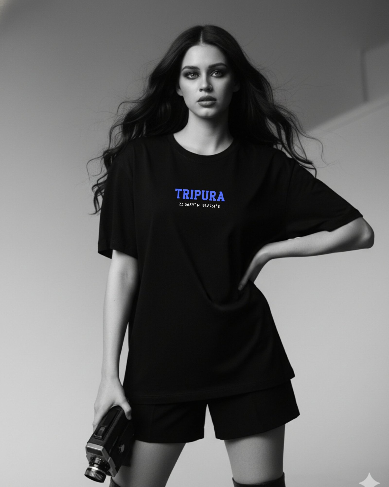 Tripura Coordinates – Unisex Black T-Shirt