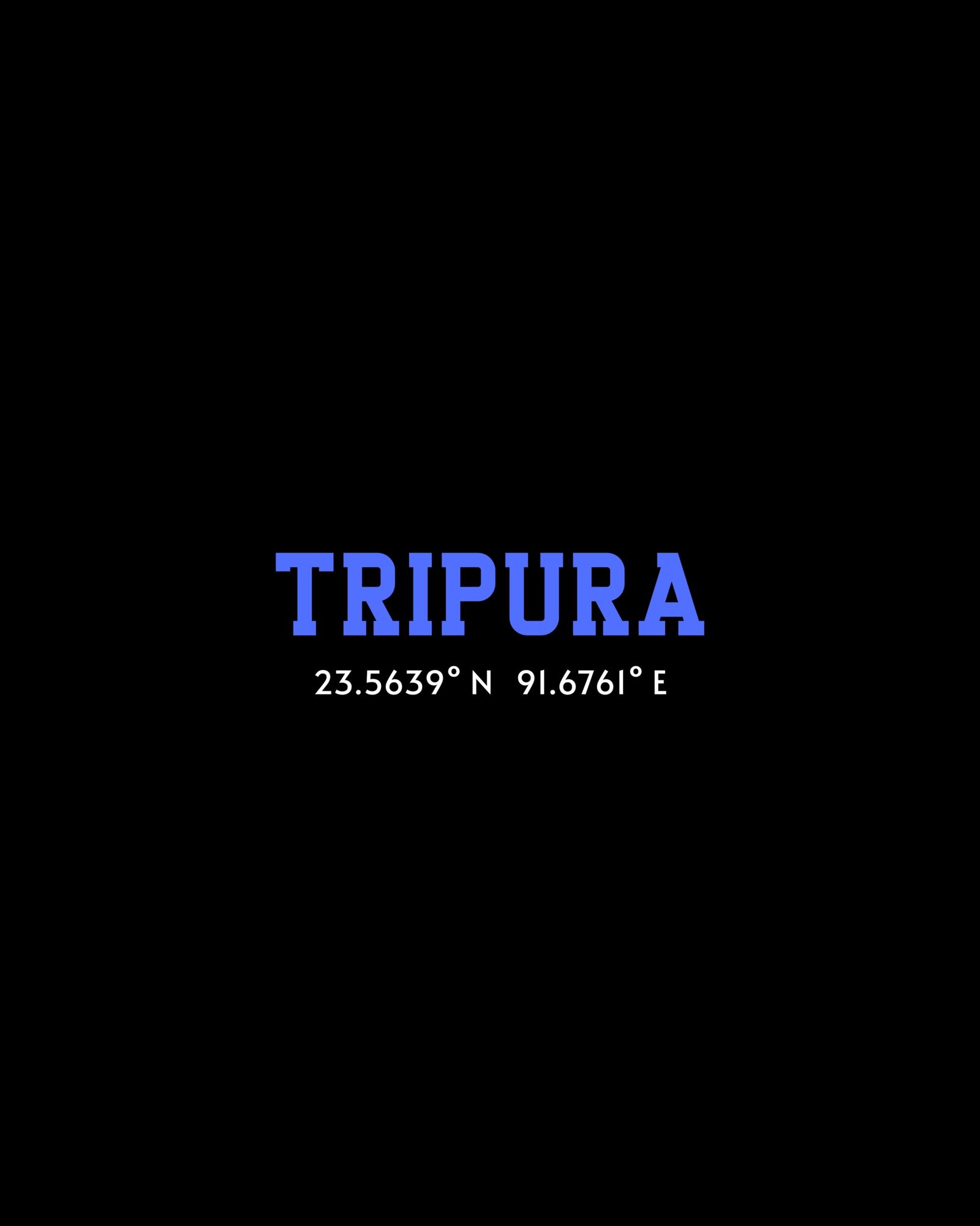 Tripura Coordinates – Unisex Black T-Shirt - Image 3