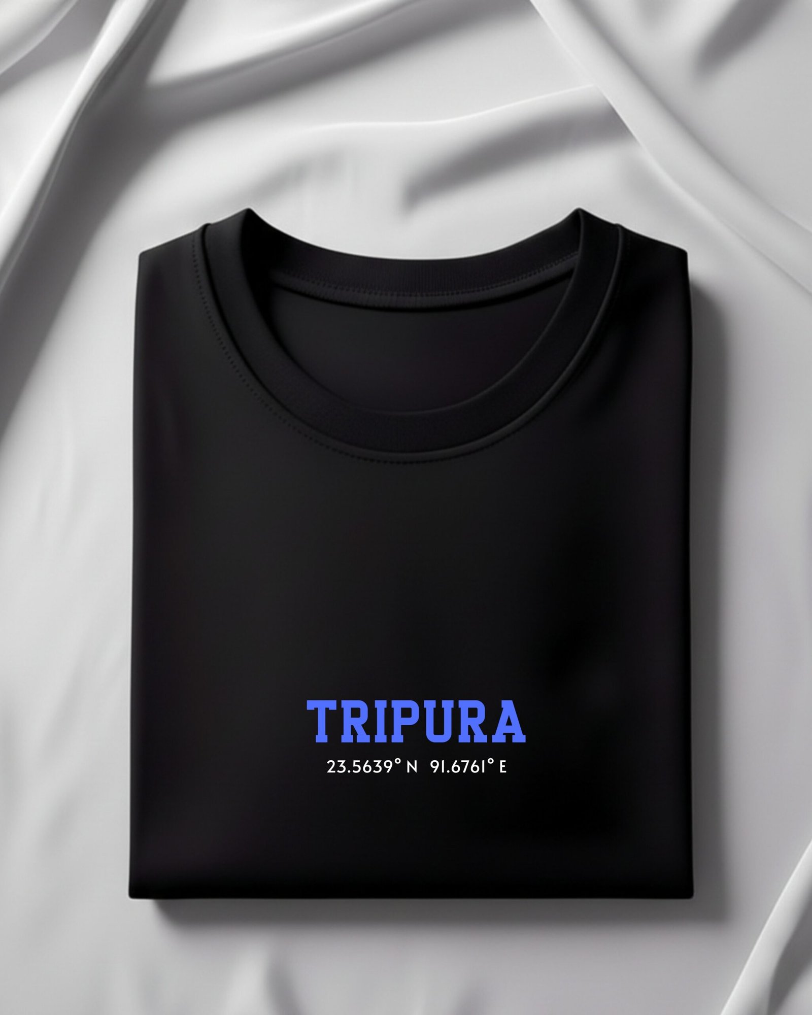 Tripura Coordinates – Unisex Black T-Shirt - Image 5