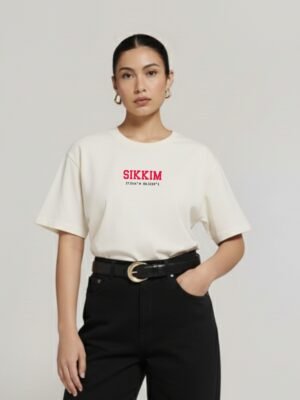 Sikkim Coordinates – Unisex White T-Shirt