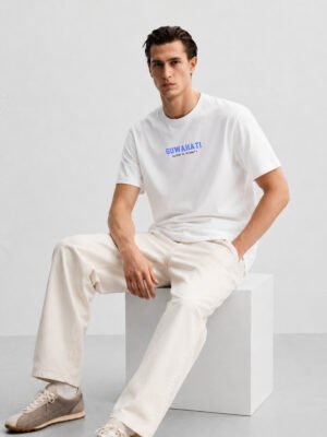 Guwahati Location – Regular Unisex White T-Shirt