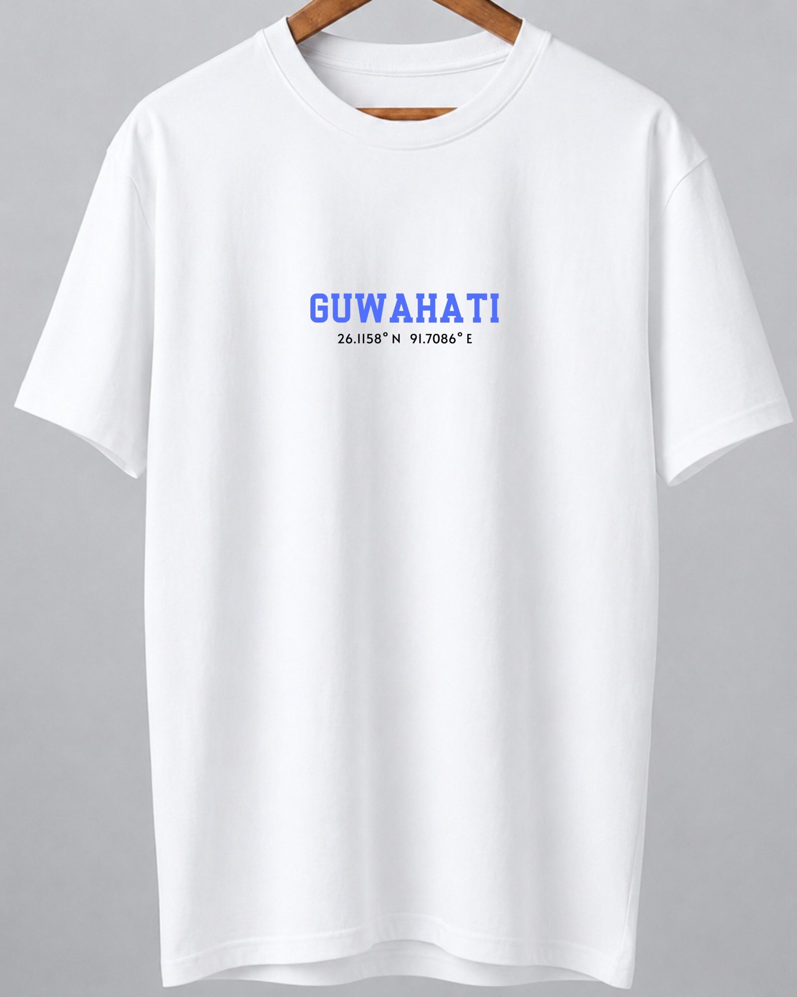 Guwahati Location – Regular Unisex White T-Shirt - Image 5