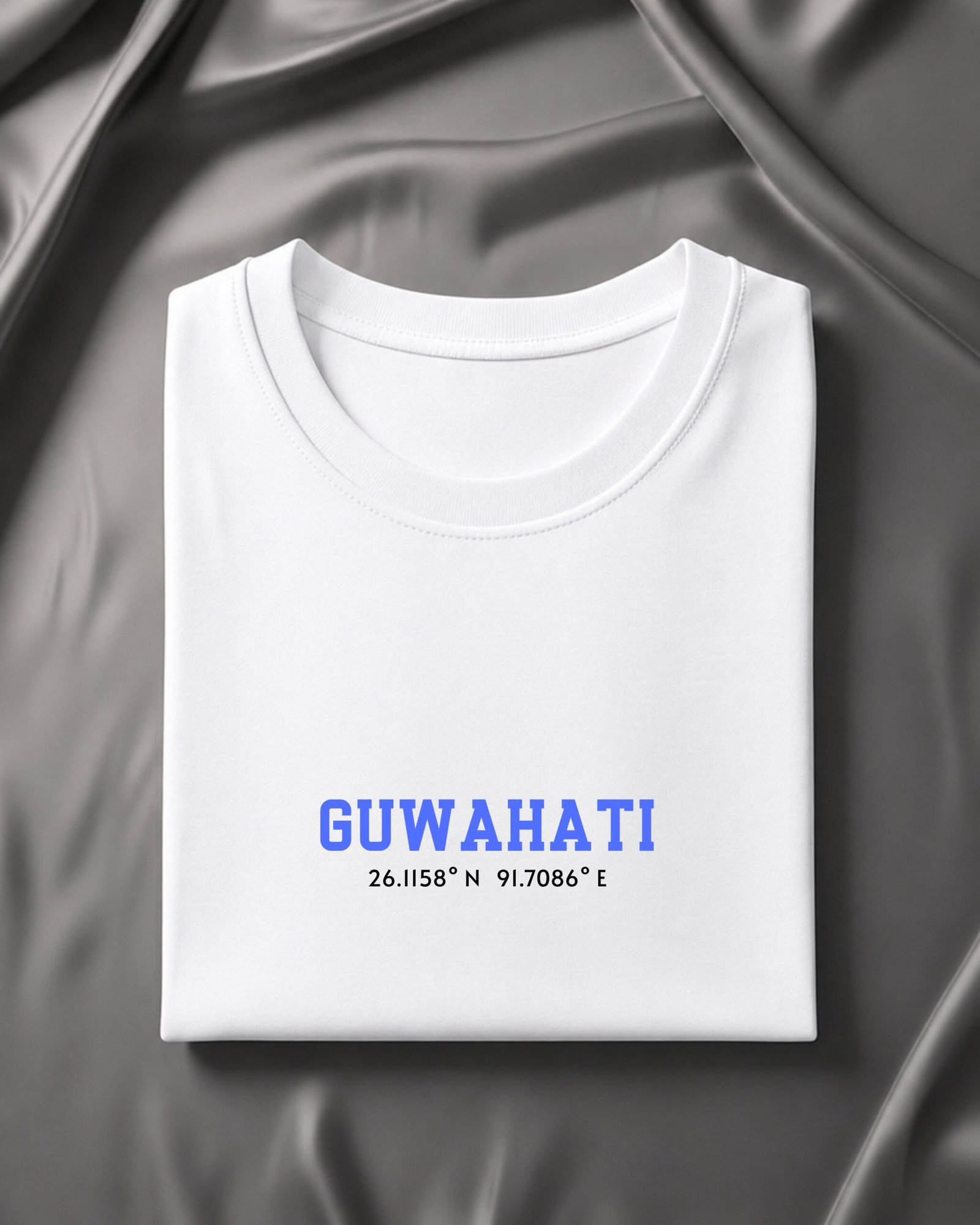 Guwahati Location – Regular Unisex White T-Shirt - Image 6