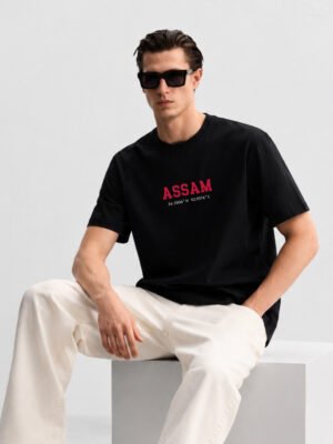 Assam Coordinates – Unisex Black T-Shirt