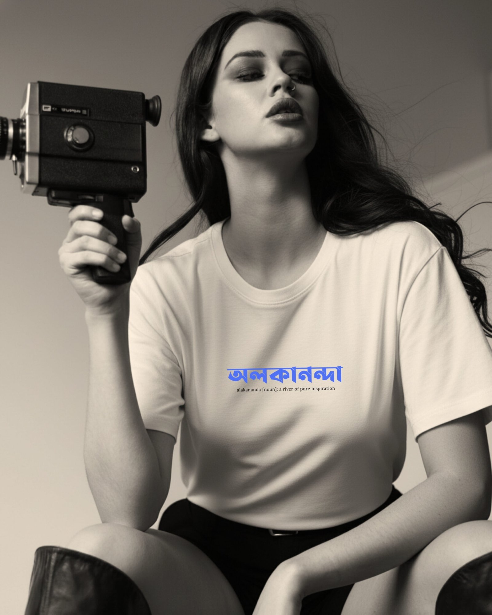 White T-Shirt – Assamese Vibes (Alakananda)