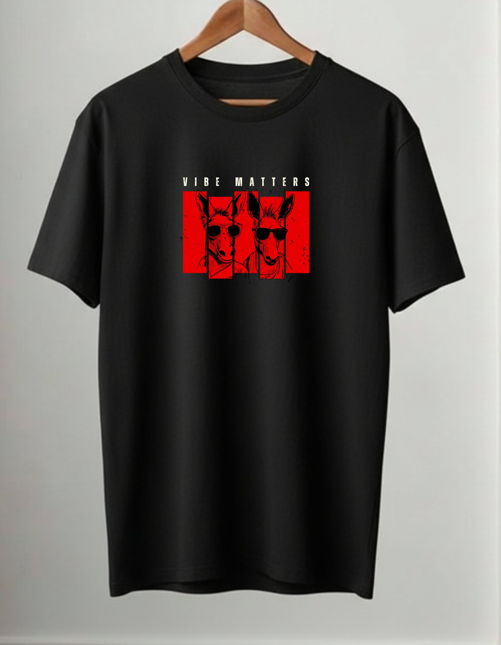 Vibe Matters – Black Minimal Tee - Image 4