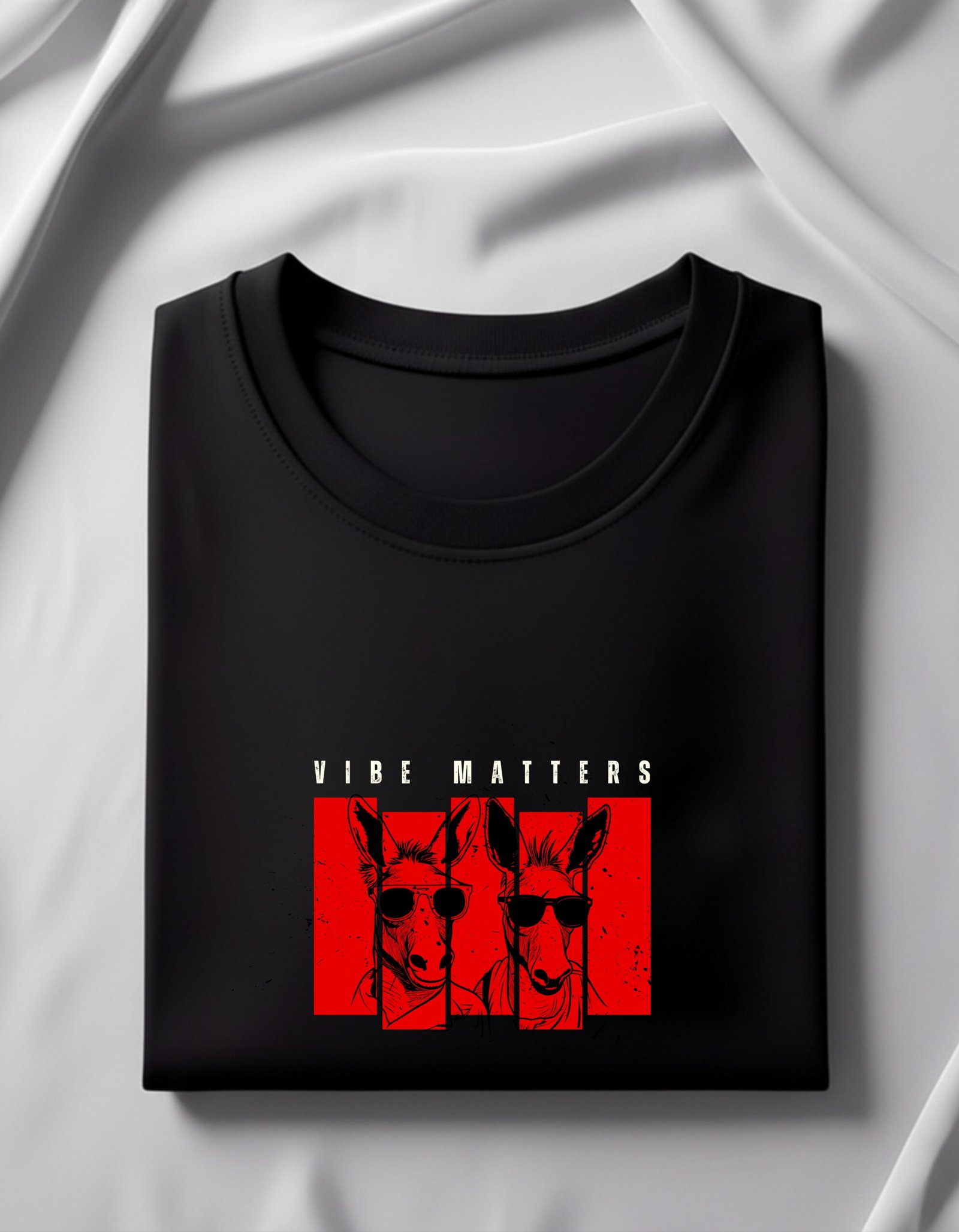 Vibe Matters – Black Minimal Tee - Image 5