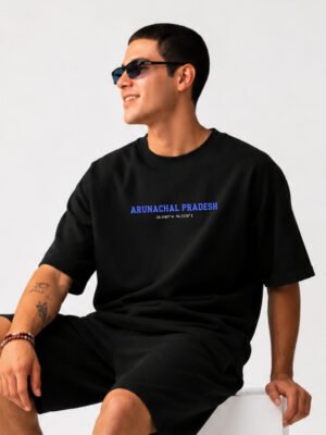 Arunachal Coordinates –Unisex Black T-Shirt