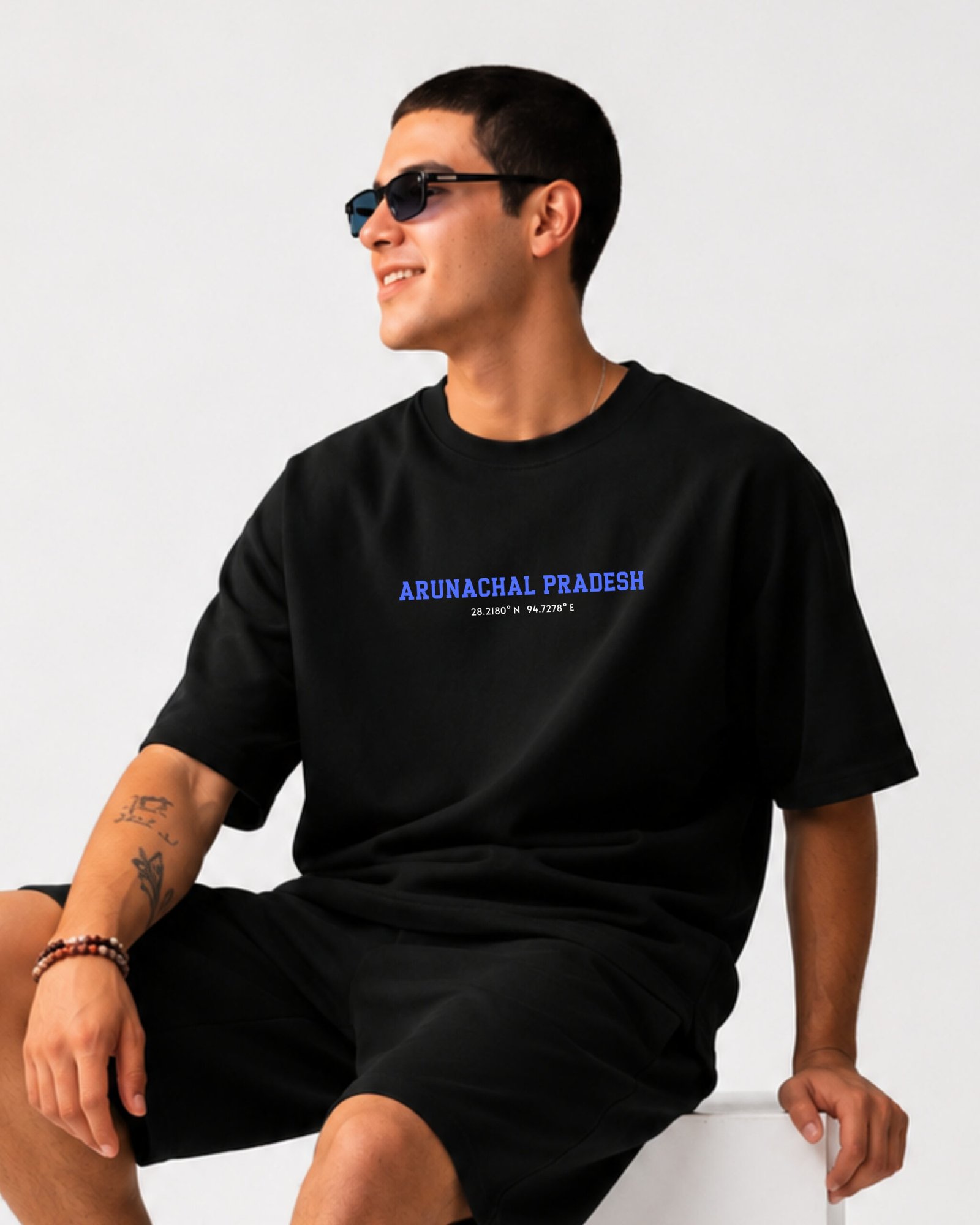 Arunachal Coordinates –Unisex Black T-Shirt