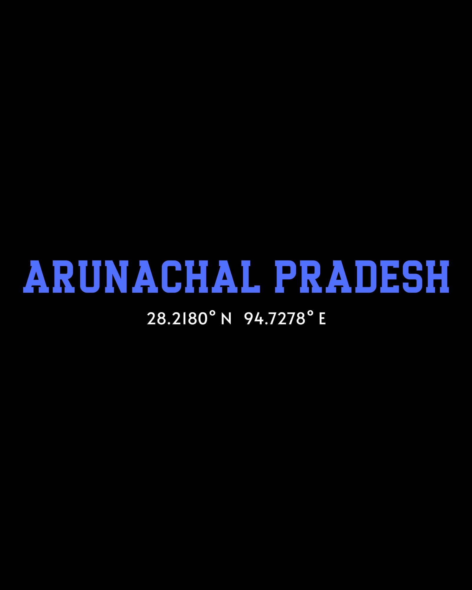Arunachal Coordinates –Unisex Black T-Shirt - Image 4