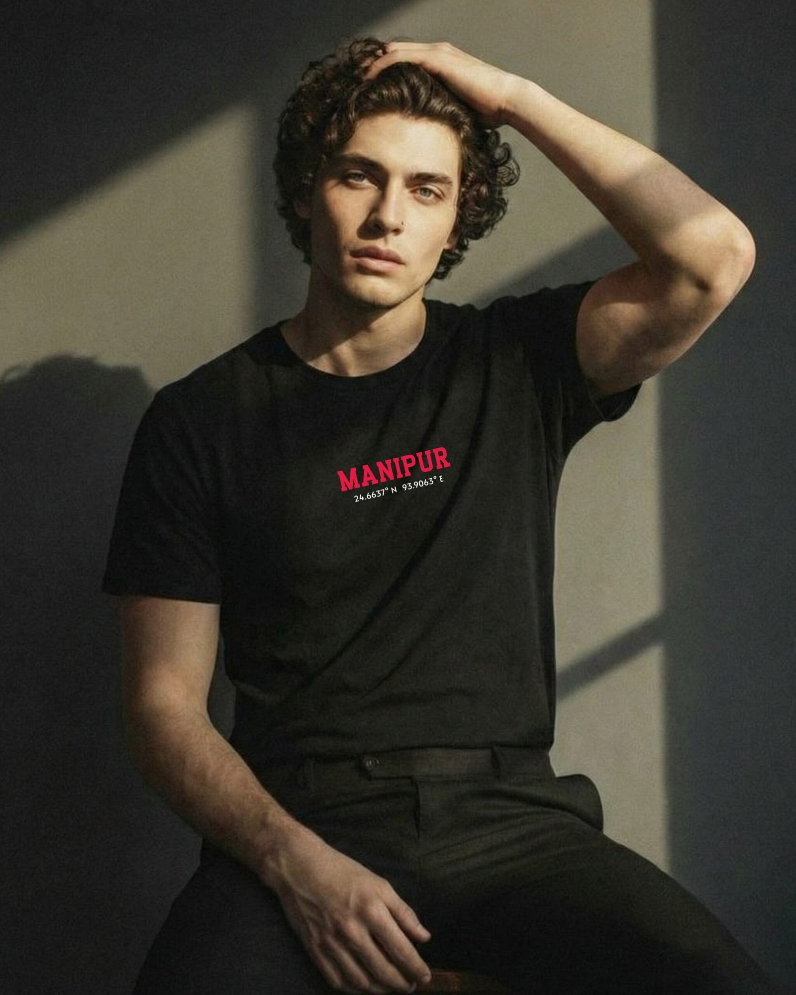Manipur Coordinates – Unisex Black T-Shirt