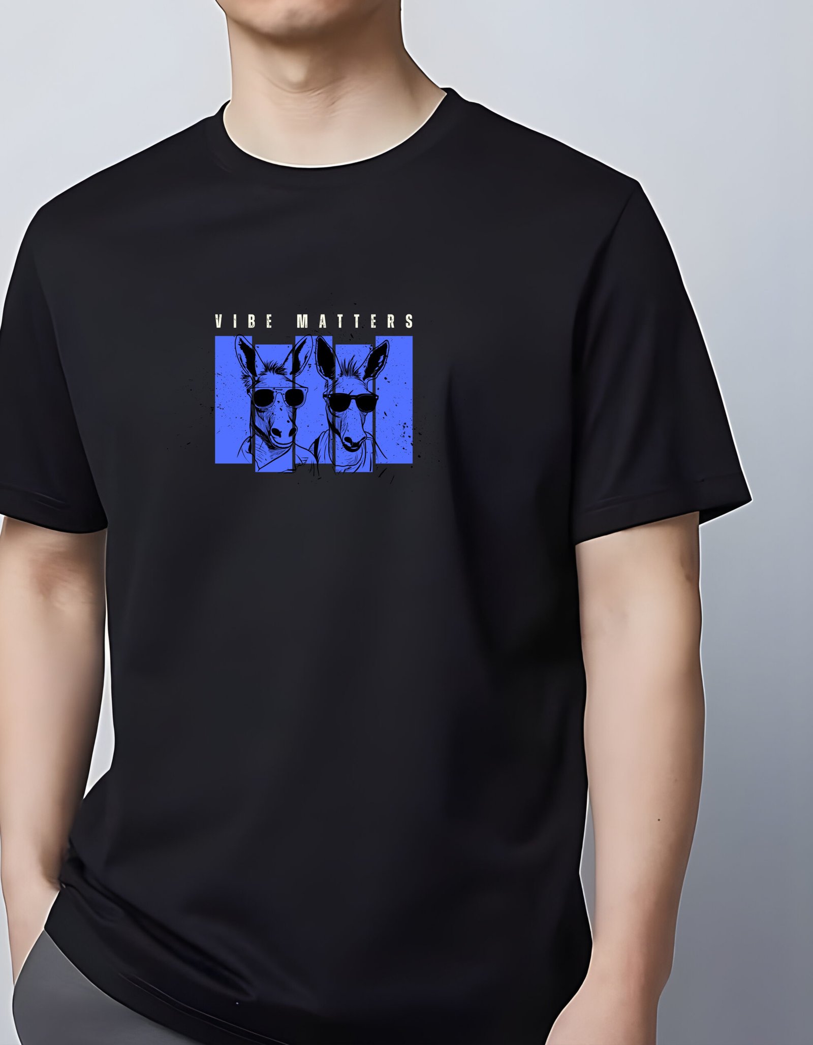 Vibe Matters – Black Minimal Tee - Image 2
